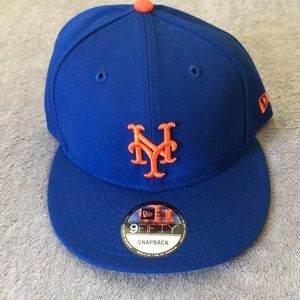 New Era New York Mets Blue Baseball Hat NY Mets Orange Logo